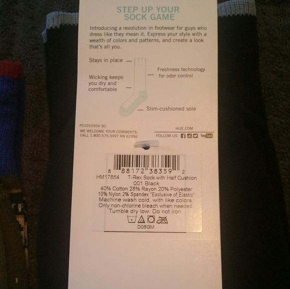 Hue, Men Socks New 2pair Fresh Wicking Stylish - Picture 7 of 9